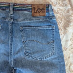 LEE High Rise Kick Flare Rainbow Button Fly Pride Month Jean Size 8